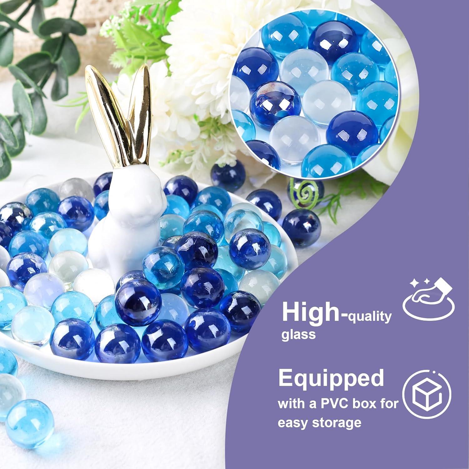 Canicas de Vidrio DomeStar 0.63 cm Azul para Decoración