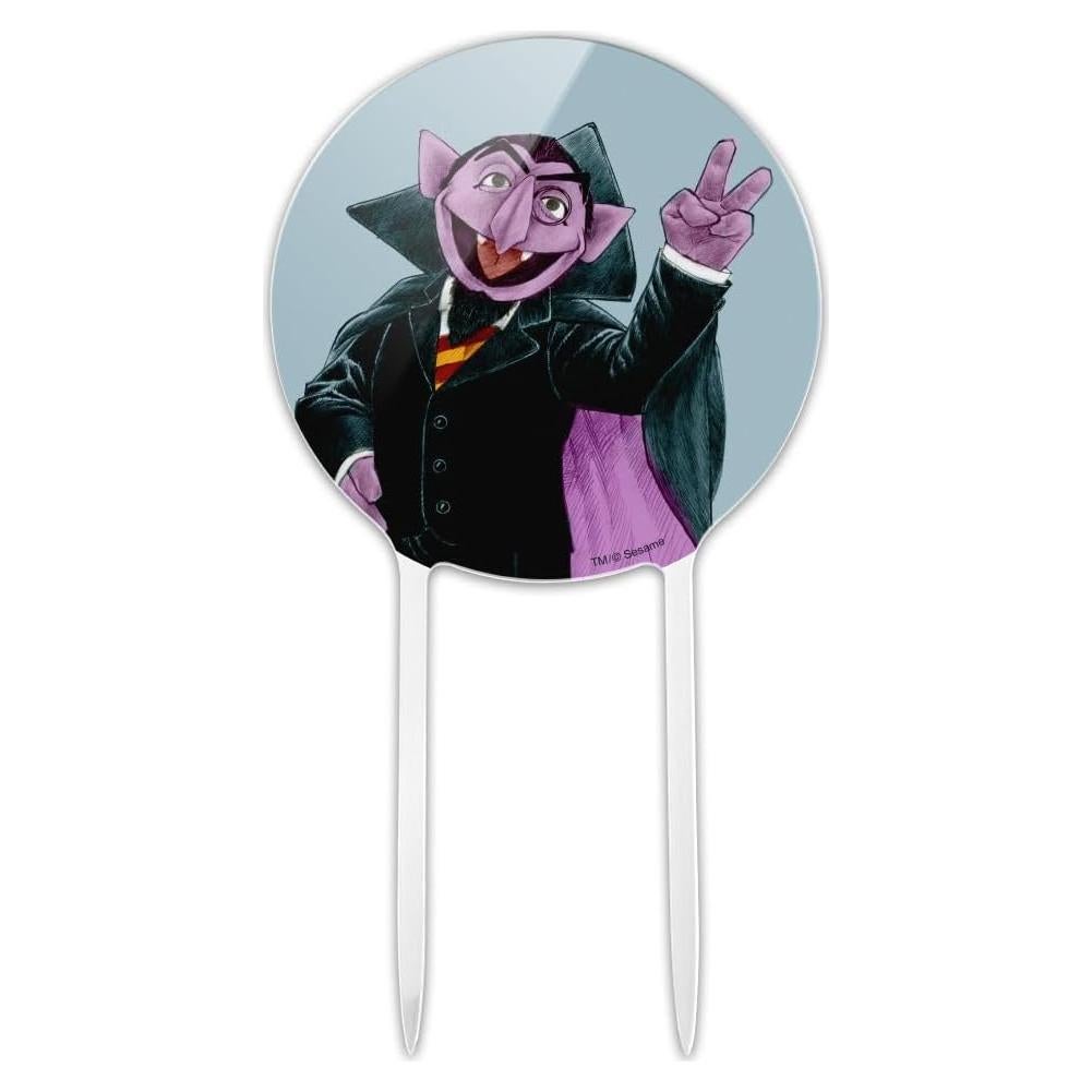 Adorno de Pastel Acrílico Vintage Conde Von Count 18.42 cm