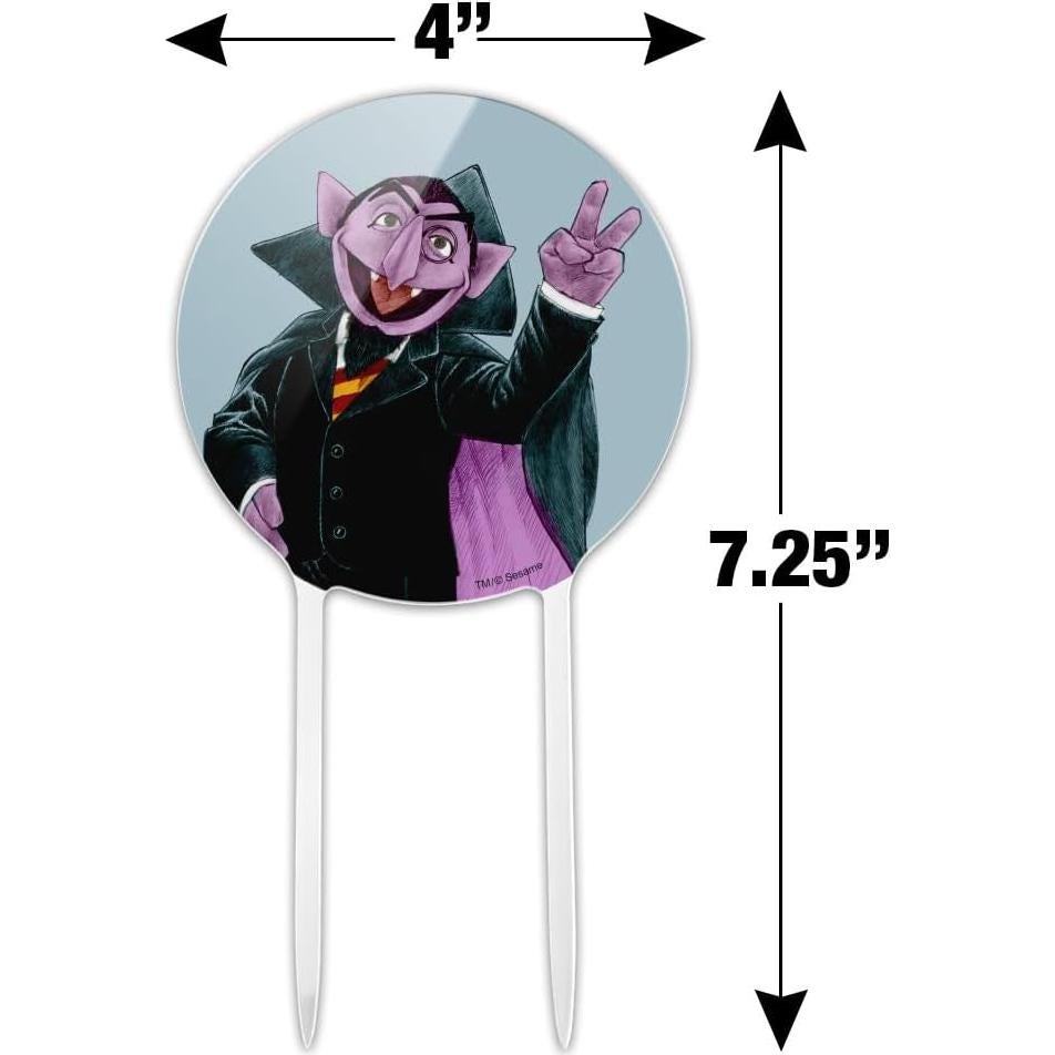 Adorno de Pastel Acrílico Vintage Conde Von Count 18.42 cm