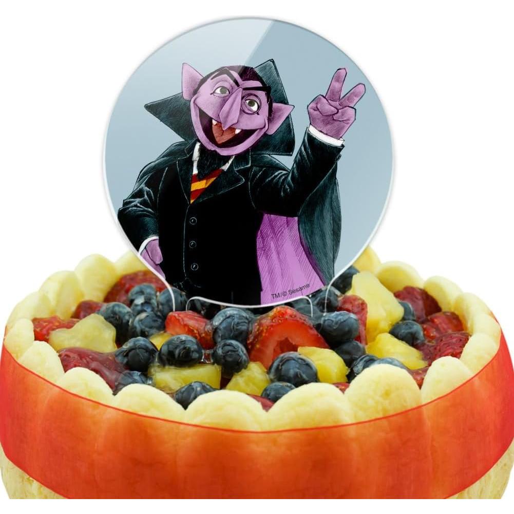Adorno de Pastel Acrílico Vintage Conde Von Count 18.42 cm