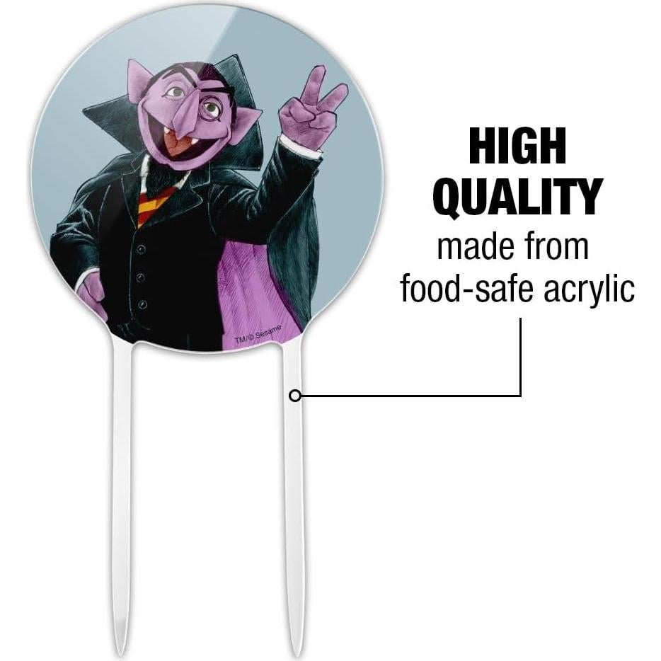 Adorno de Pastel Acrílico Vintage Conde Von Count 18.42 cm