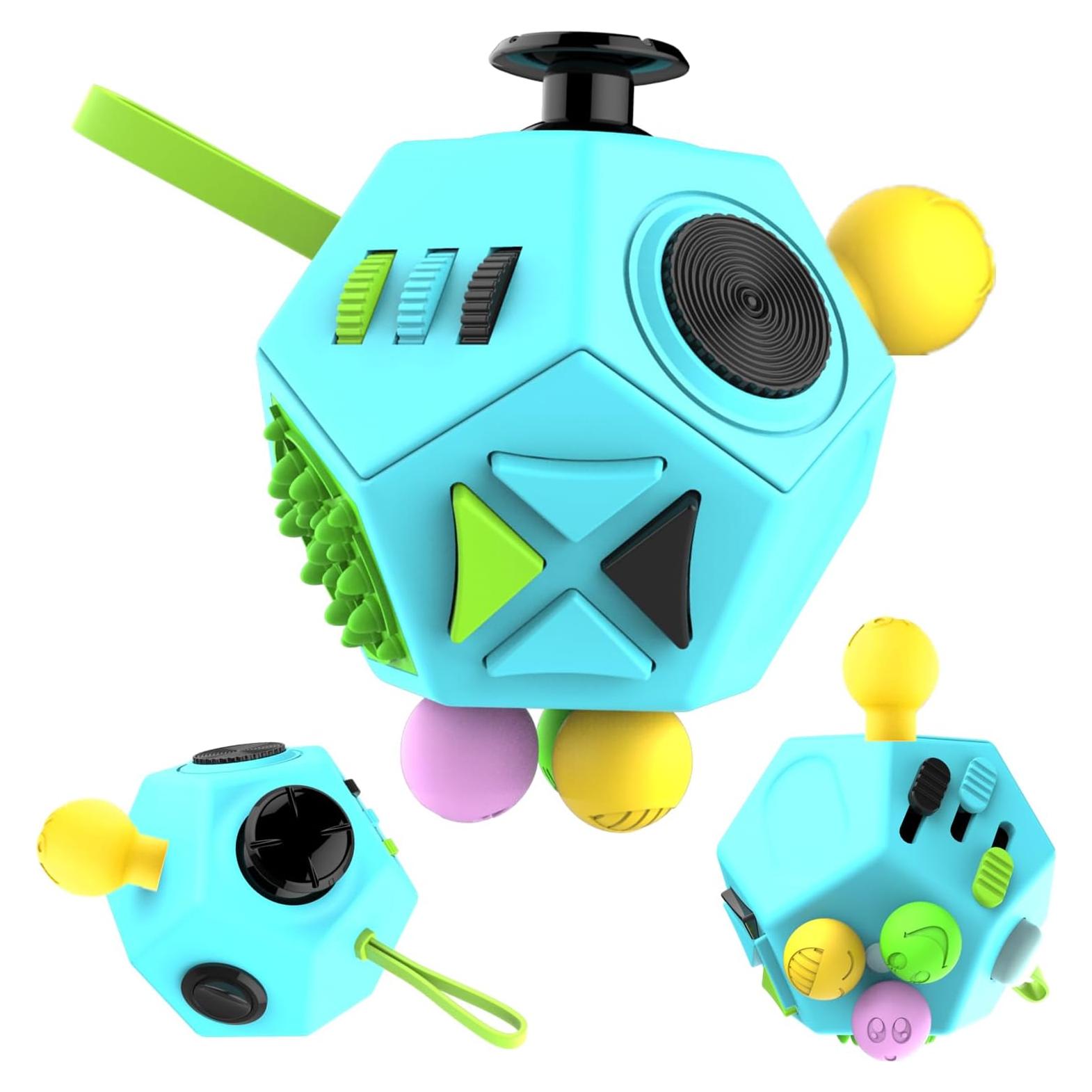 Cubo Fidget YUFENGBY 12 Caras Alivio Estrés y Ansiedad