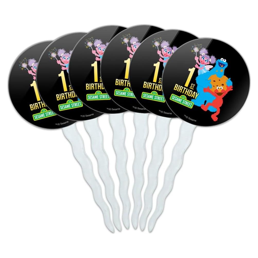 Decoraciones para Cupcakes Sesame Street - Juego de 6 Toppers