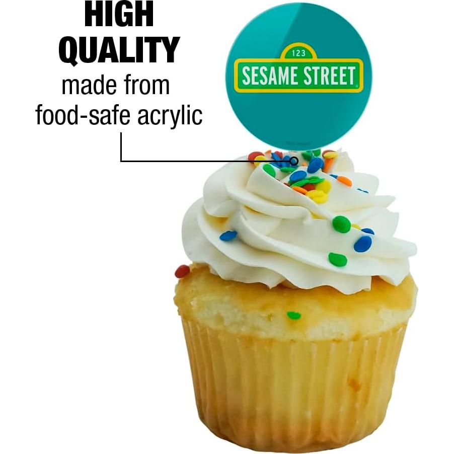 Conjunto de Palillos para Cupcakes Plaza Sésamo - 6 Piezas
