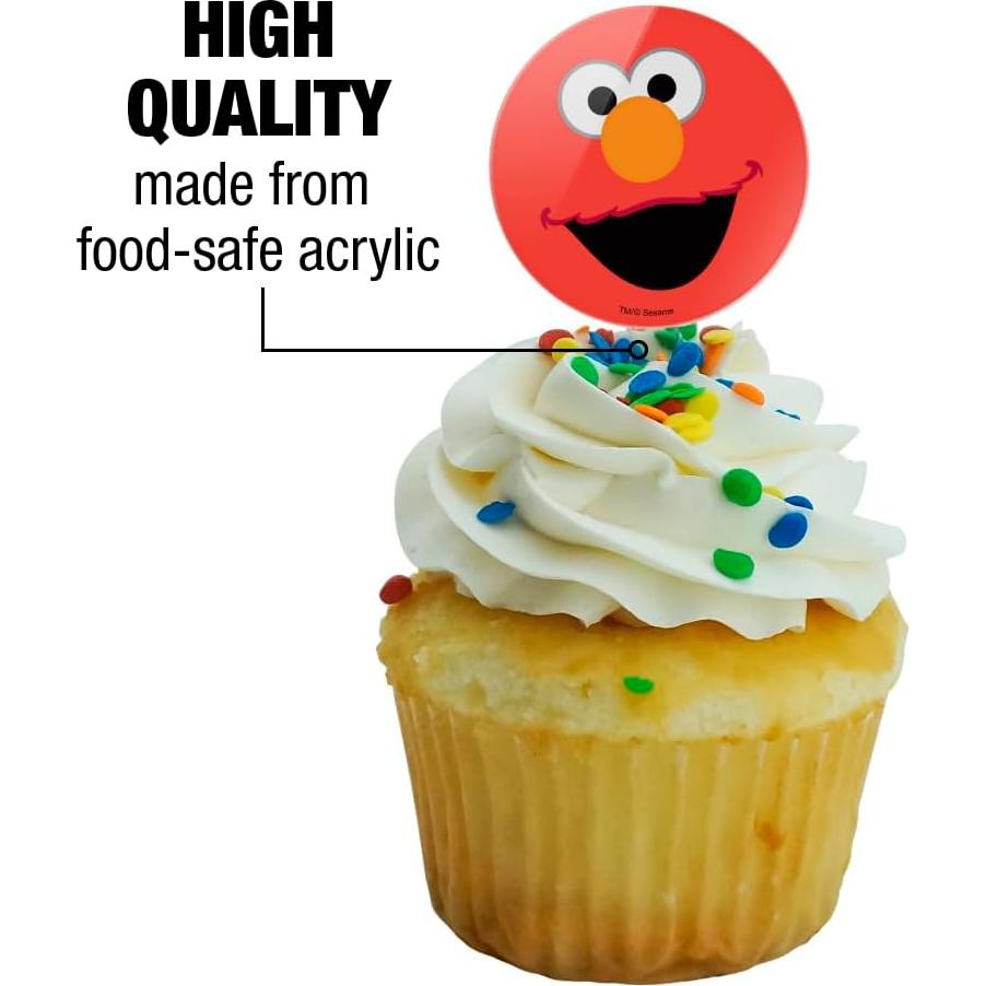 Conjunto de Palillos para Cupcakes Elmo Plaza Sésamo - Set de 6