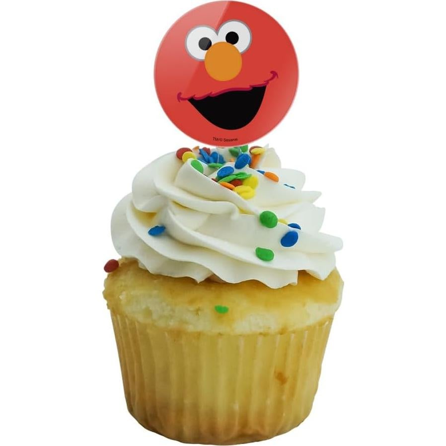 Conjunto de Palillos para Cupcakes Elmo Plaza Sésamo - Set de 6