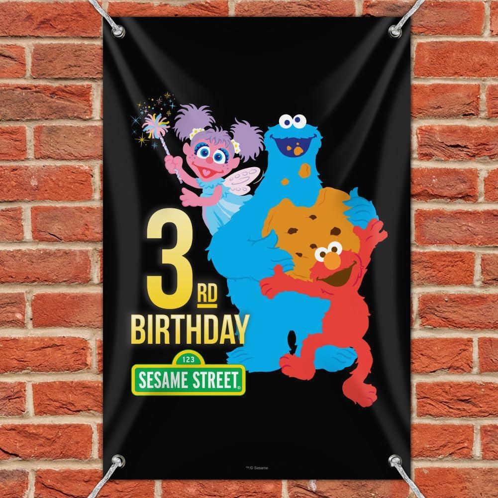 Banner Decorativo Plaza Sésamo 84cm x 56cm - Cumpleaños