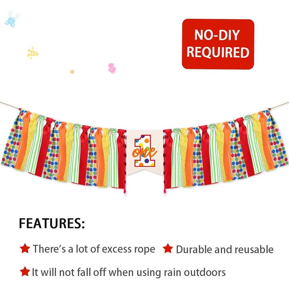 Banner Decorativo Silla Alta Cumpleaños 1 Año Plaza Sésamo