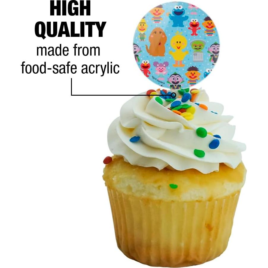 Juego de Palillos para Cupcakes Plaza Sésamo - Set de 6