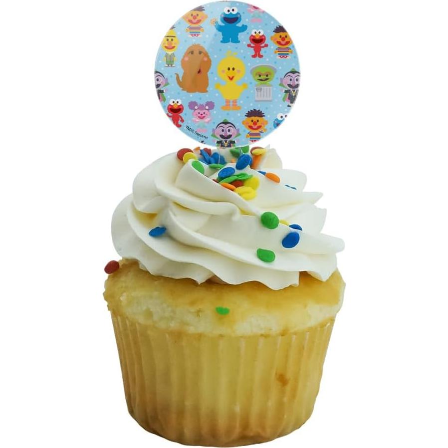 Juego de Palillos para Cupcakes Plaza Sésamo - Set de 6
