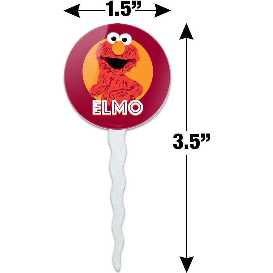 Set de 6 Palillos de Cupcake Elmo Plaza Sésamo 3.8cm