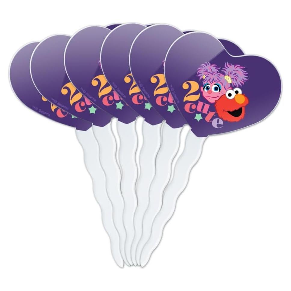 Conjunto de 6 Palillos Decorativos Corazón Plaza Sésamo