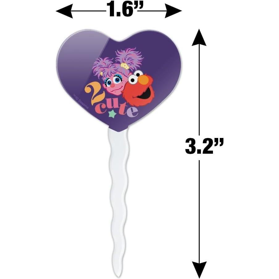 Conjunto de 6 Palillos Decorativos Corazón Plaza Sésamo