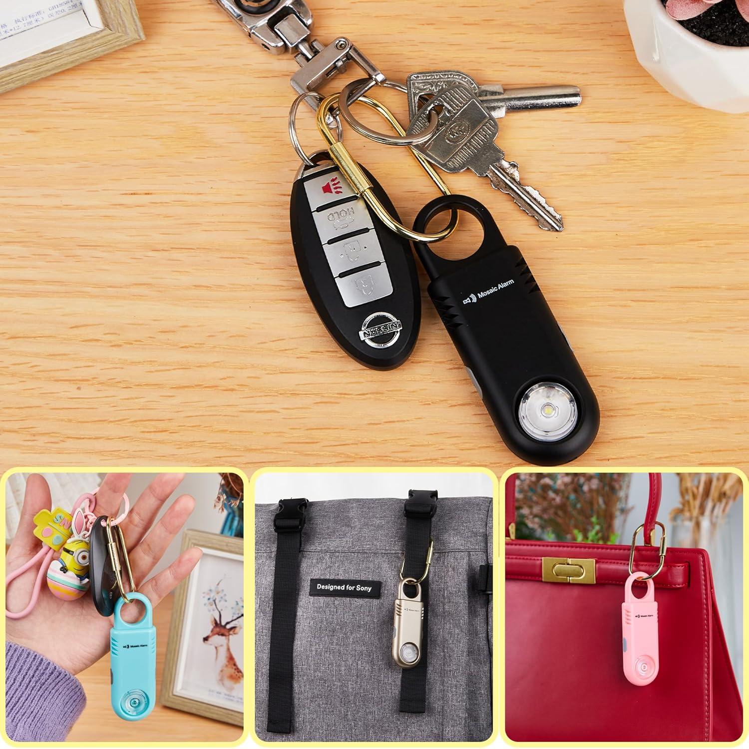 Alarma Personal de Seguridad Mosaic 135dB Recargable con Luz