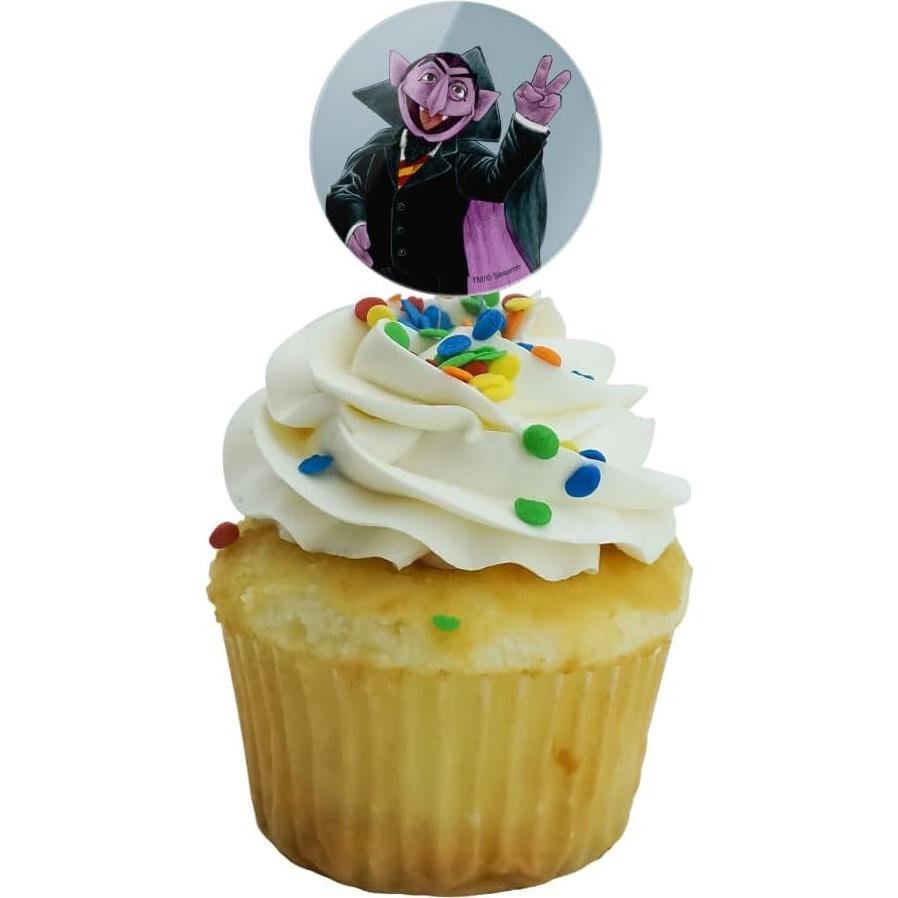 Conjunto de Palillos para Cupcakes Vintage Plaza Sésamo - 6 Piezas