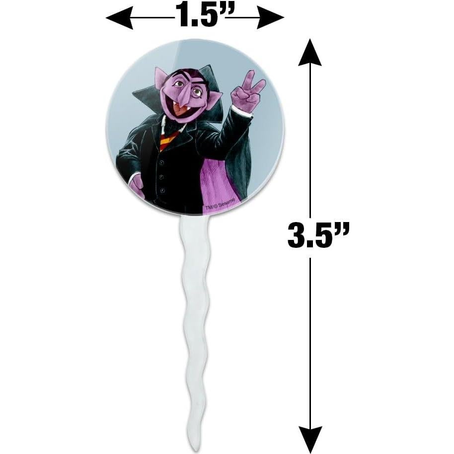 Conjunto de Palillos para Cupcakes Vintage Plaza Sésamo - 6 Piezas