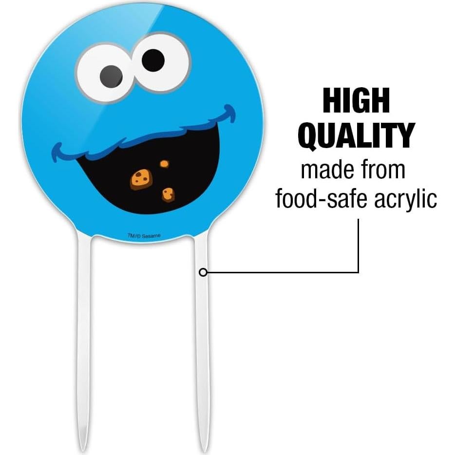 Decoración de Pastel Acrílica Cookie Monster 18.42 cm - Sesame Street