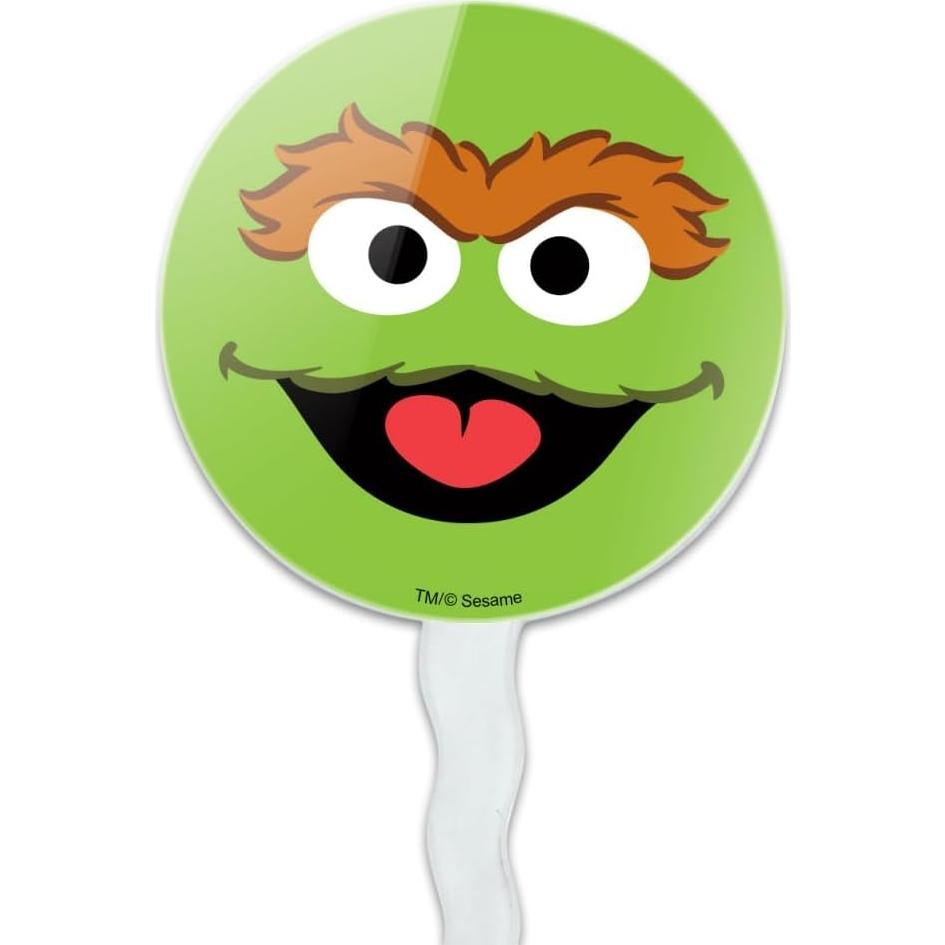 Set de 6 Palillos para Cupcakes Oscar el Gruñón Plaza Sésamo