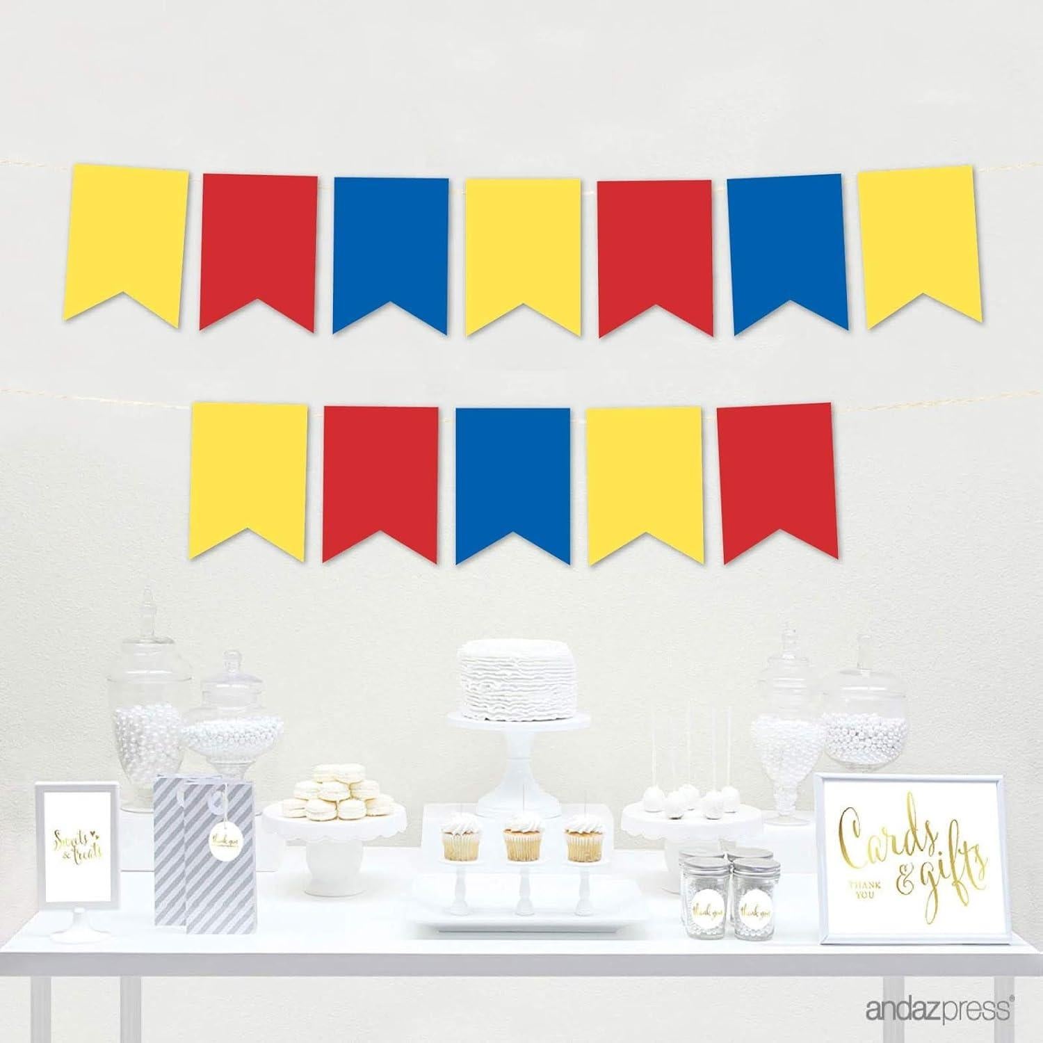 Banderín Colgante Andaz Press 24 Banderines 3.66m Cumpleaños