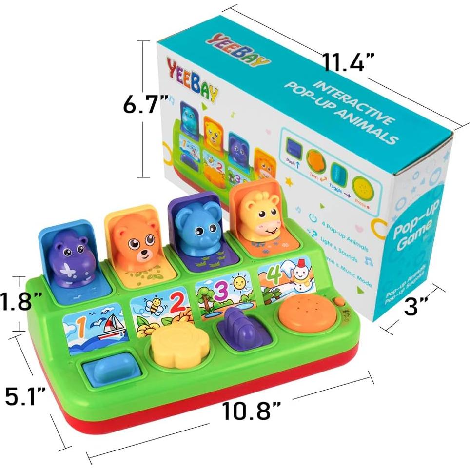 Juguete Interactivo YEEBAY Animales Pop-Up con Música 0.65kg