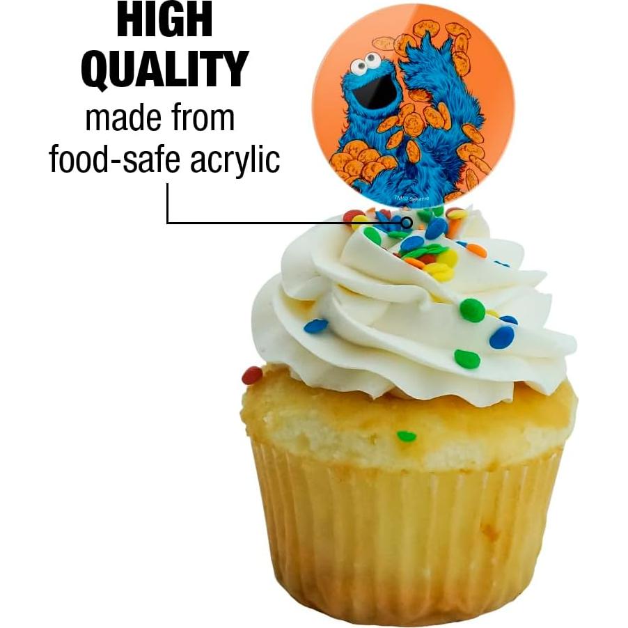 Juego de Palillos para Cupcakes Sesame Street - Set de 6