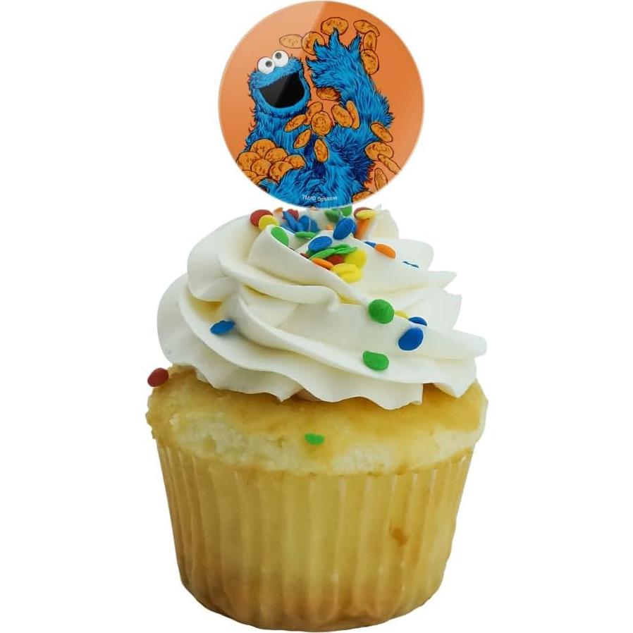 Juego de Palillos para Cupcakes Sesame Street - Set de 6