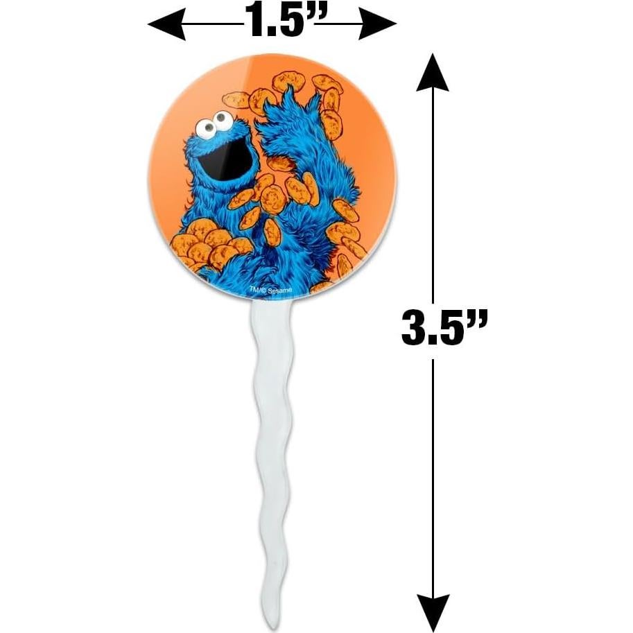 Juego de Palillos para Cupcakes Sesame Street - Set de 6