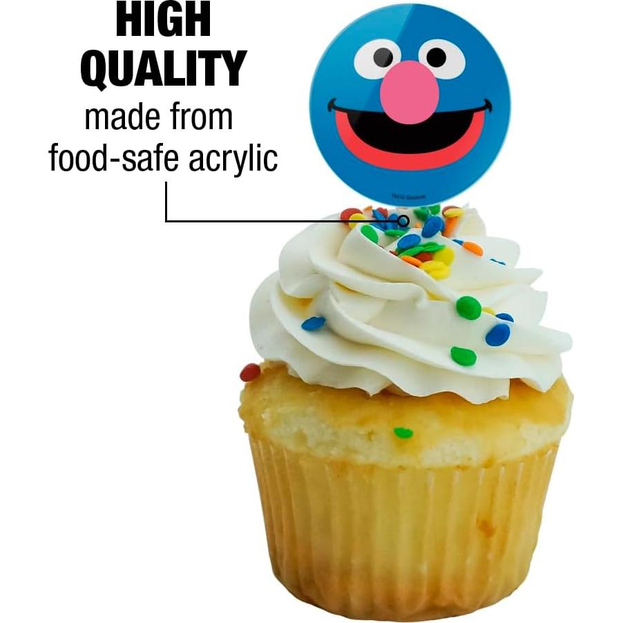 Conjunto de Palillos para Cupcakes Grover Plaza Sésamo - 6 Piezas