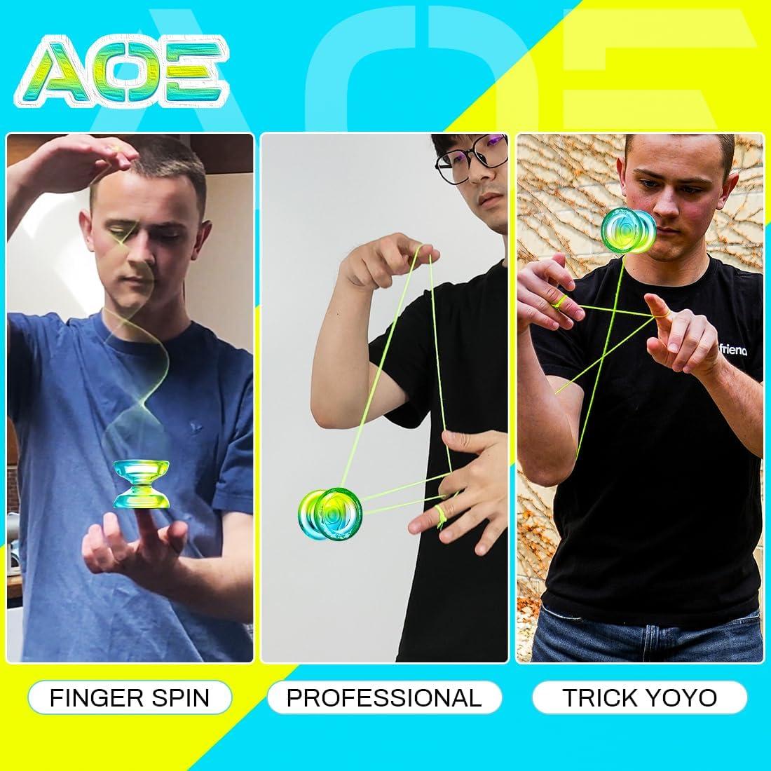 Yoyo Profesional 7YO AOE para Principiantes Azul Amarillo