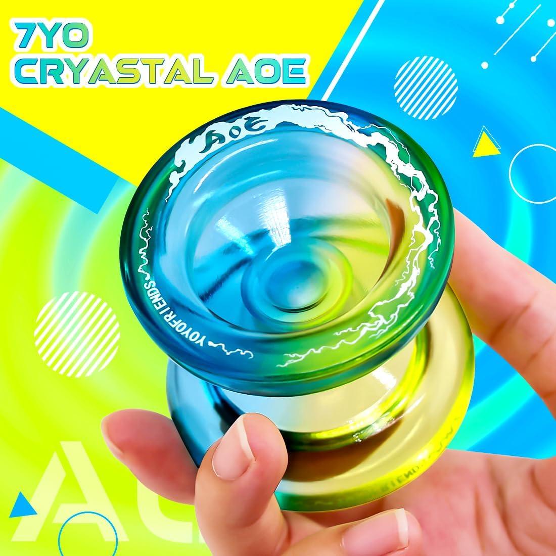 Yoyo Profesional 7YO AOE para Principiantes Azul Amarillo