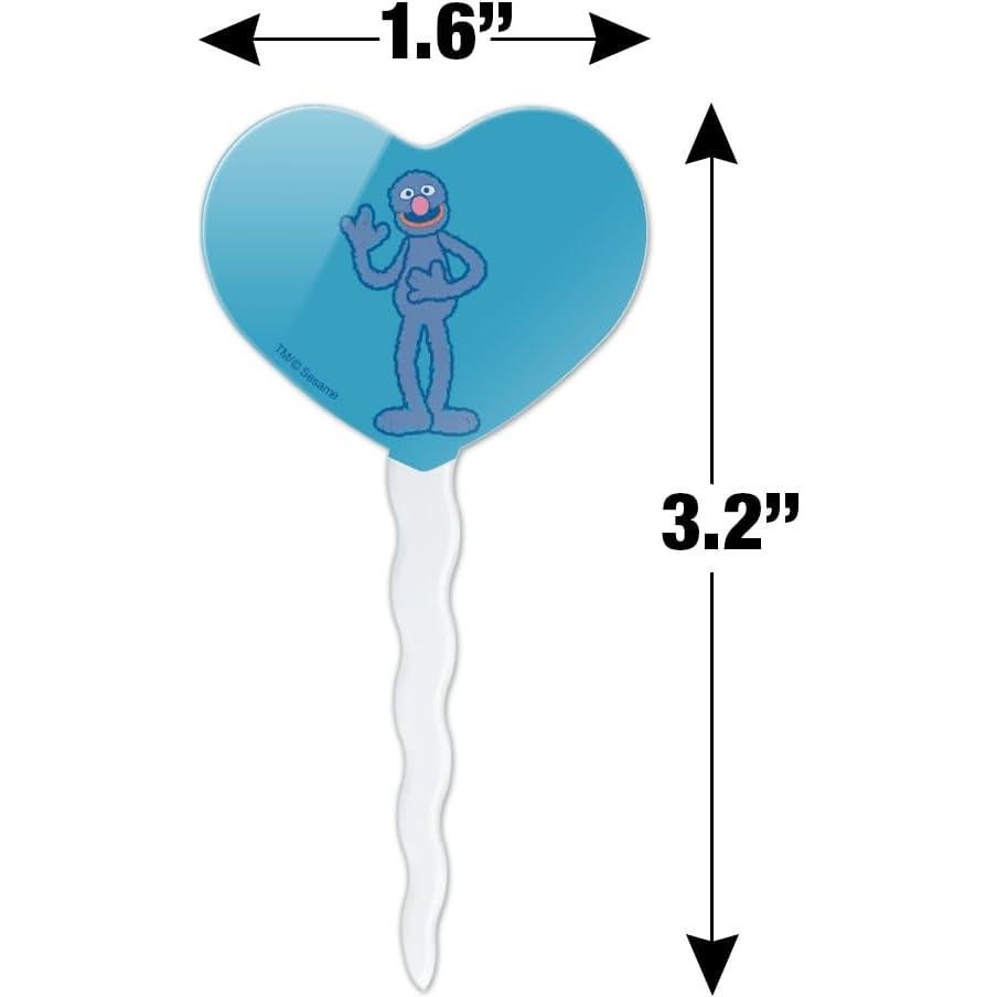 Palillos de Cupcake Corazón Distressed Graphics & More - 6 Piezas