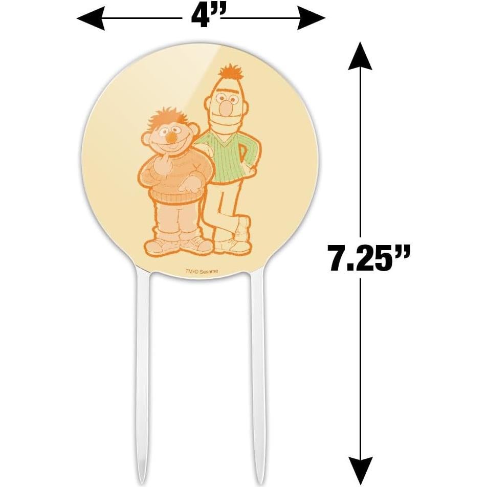 Decoración de Pastel Acrílico Bert y Ernie 18.42 cm