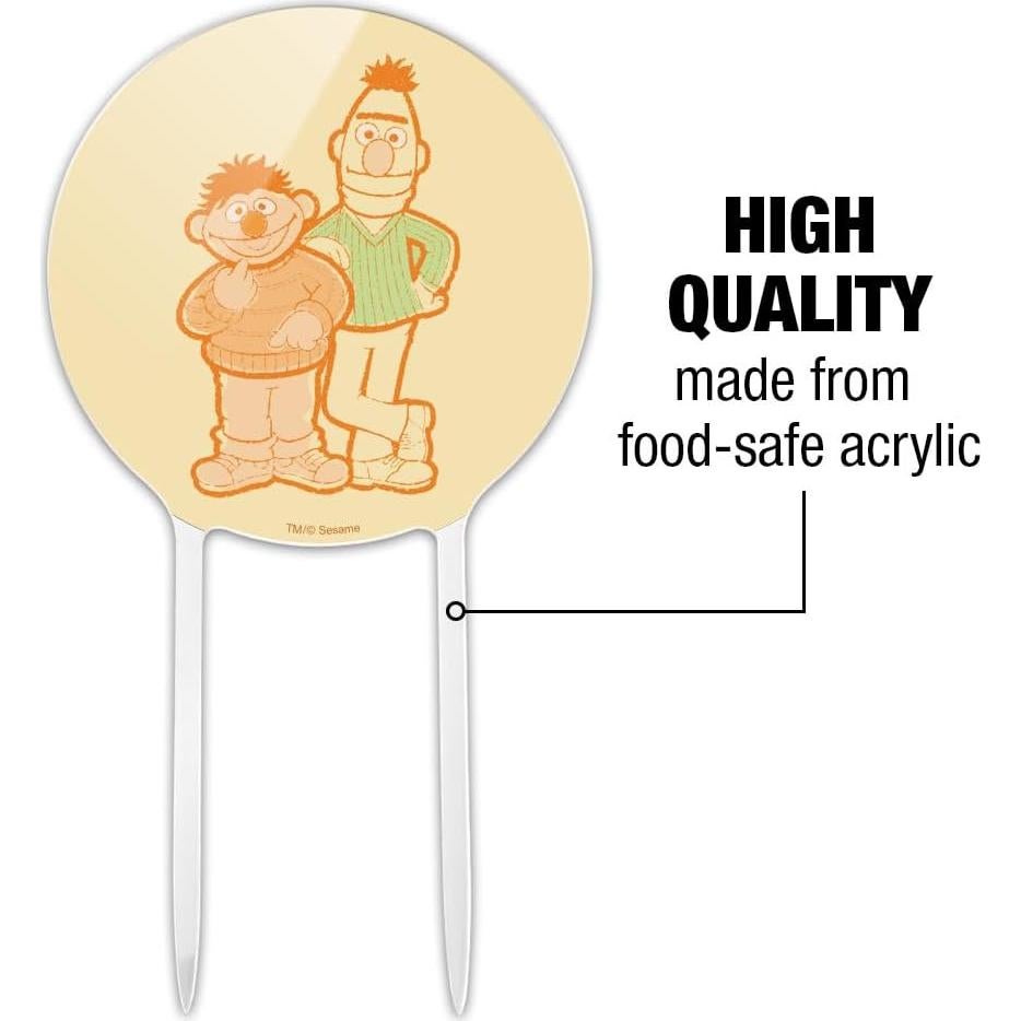 Decoración de Pastel Acrílico Bert y Ernie 18.42 cm