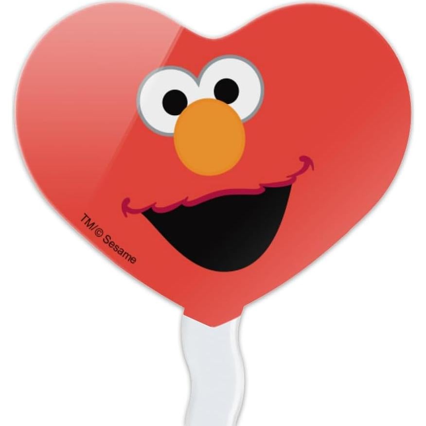 Conjunto de Palillos de Cupcake Corazón Elmo Graphics 6 Pzas