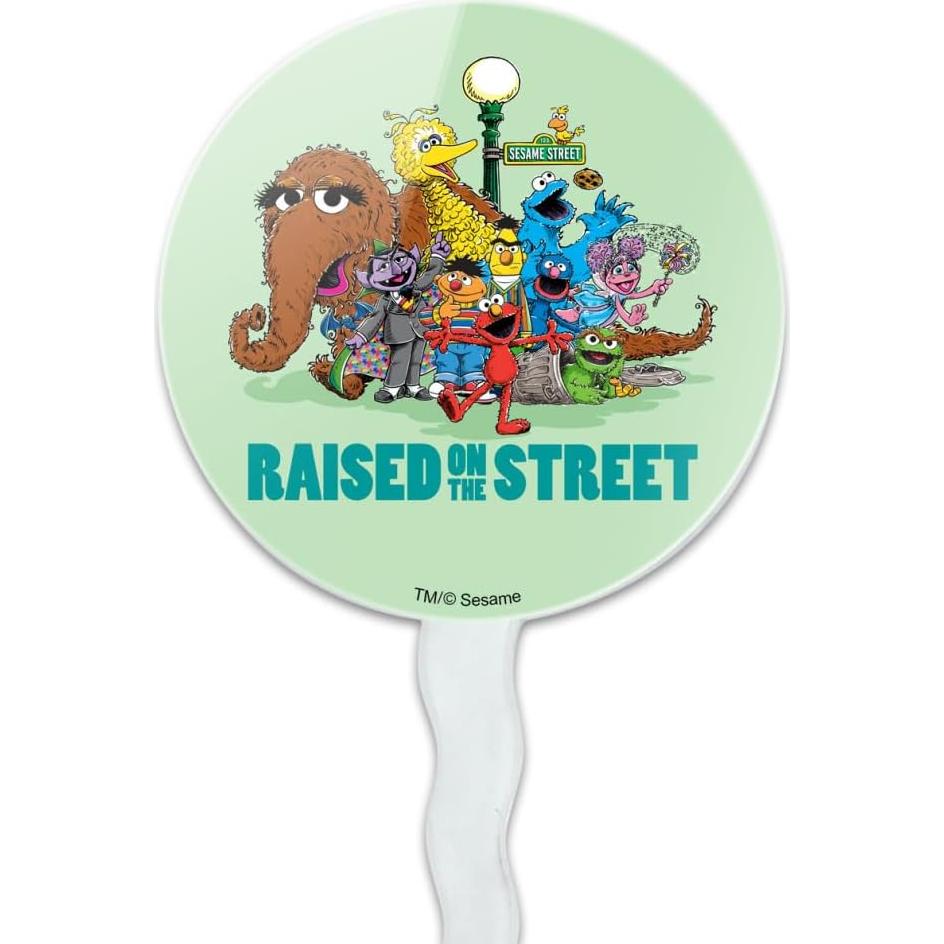 Picks de Cupcake Sesame Street - Set de 6 Toppers Acrílicos