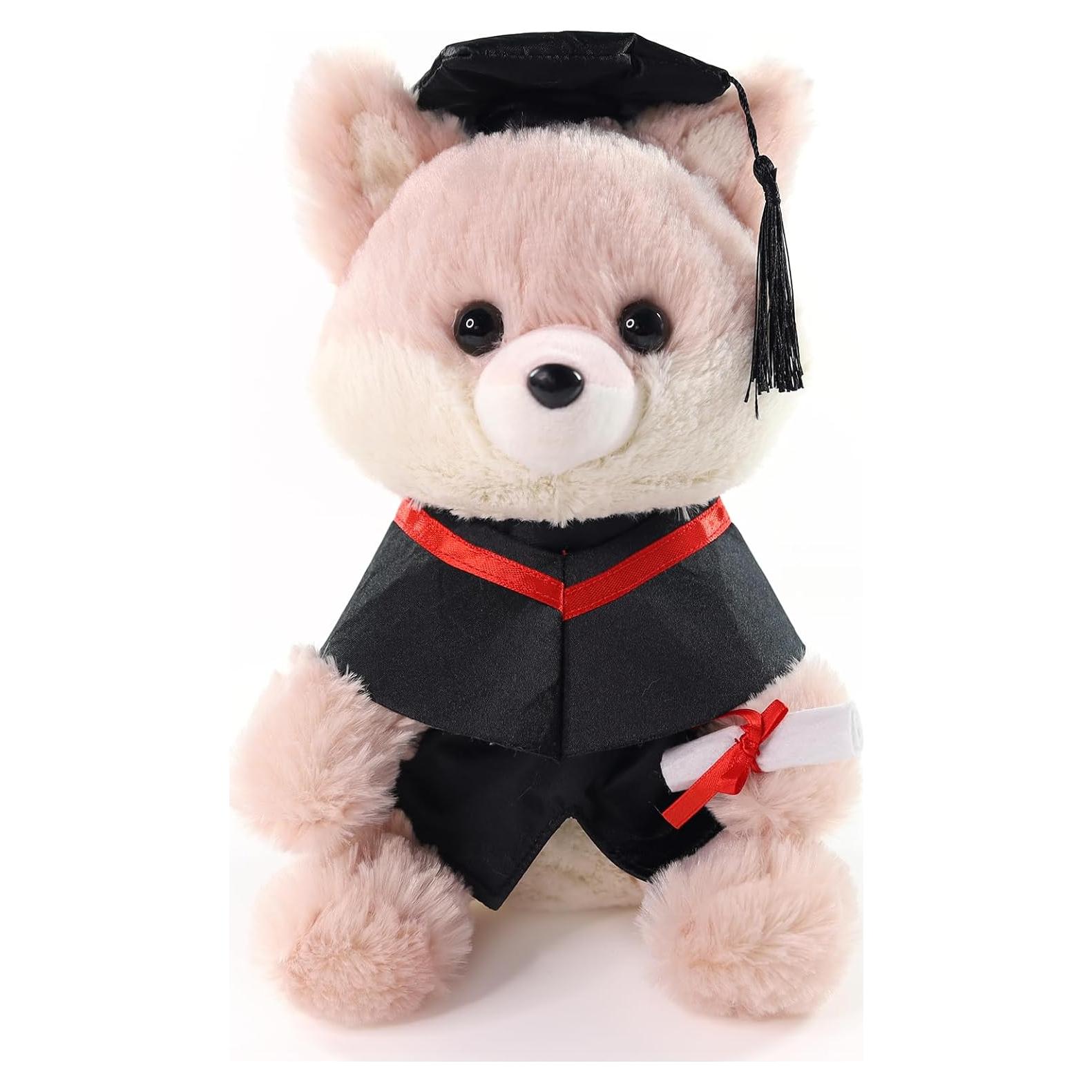 Zorro de Peluche Graduación HuanChuang 25 cm con Diploma