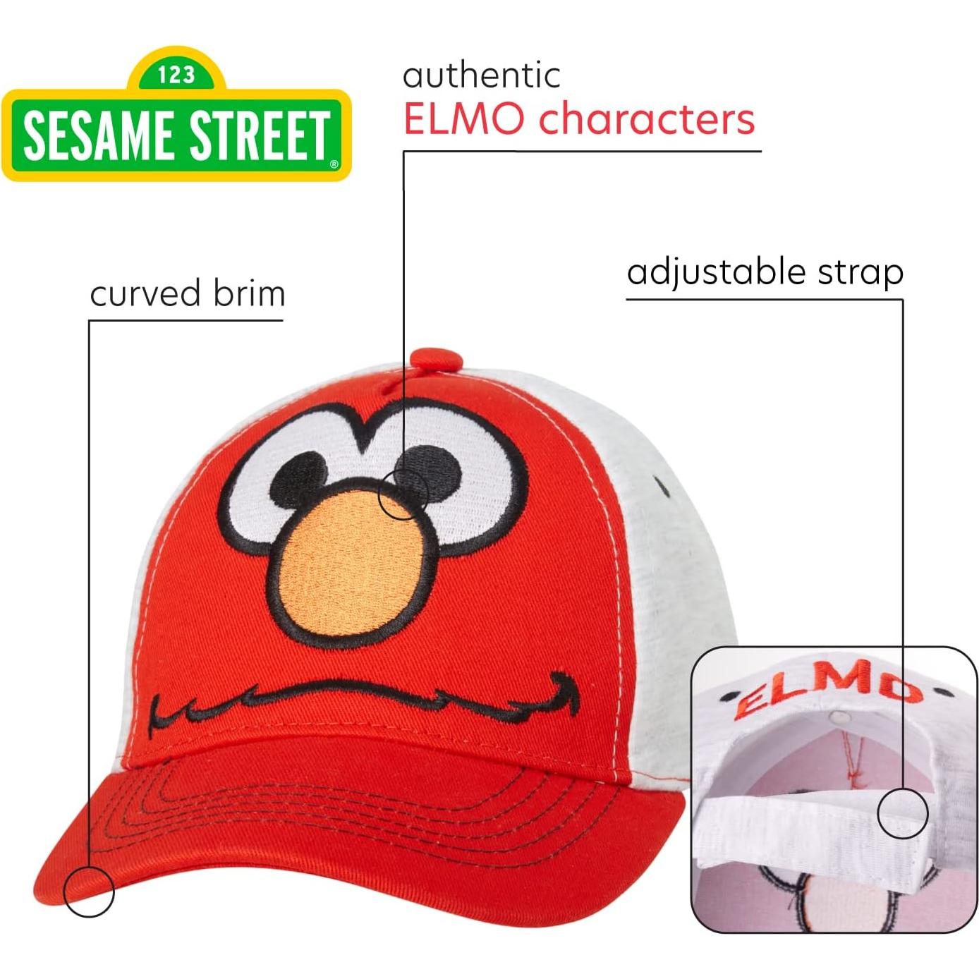 Gorra de béisbol Plaza Sésamo Elmo para niños 2-4 años