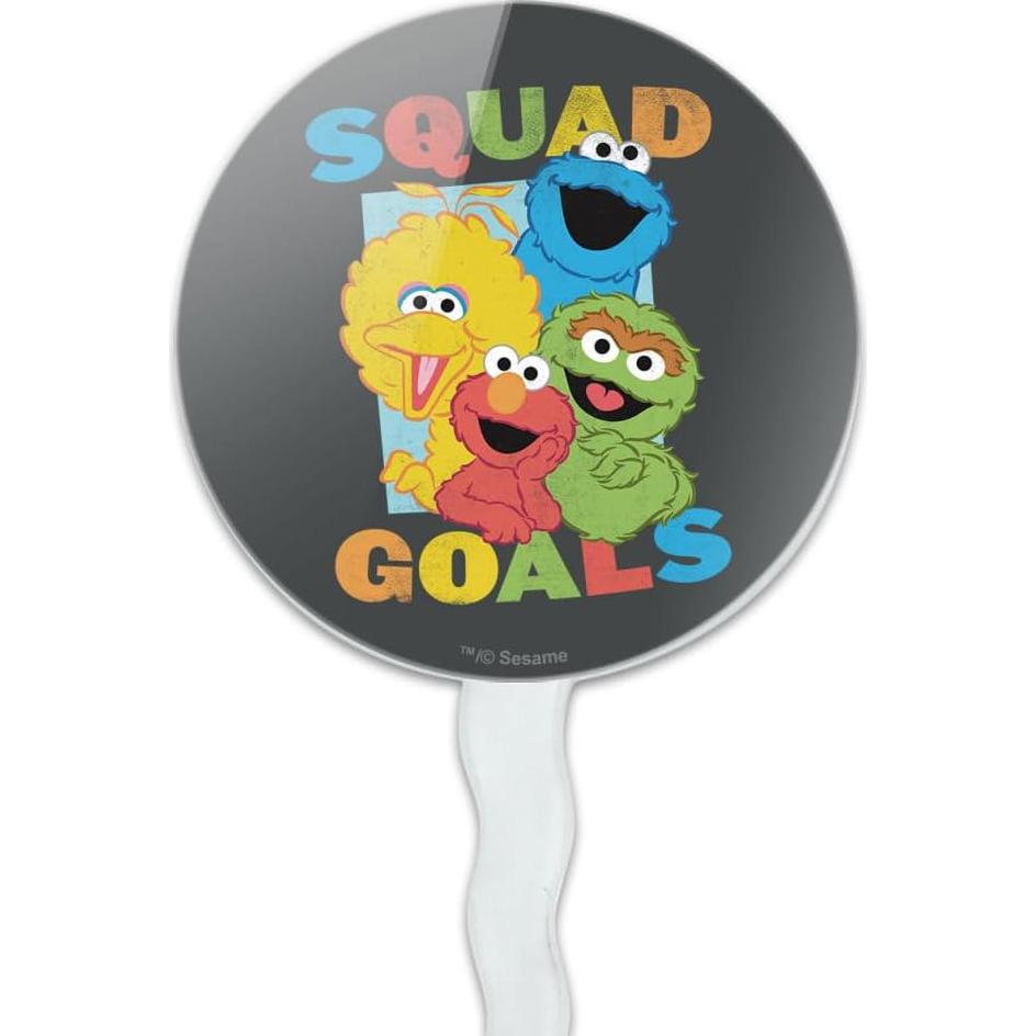 Set de 6 Palillos para Cupcakes Elmo Sesame Street - Acrílico