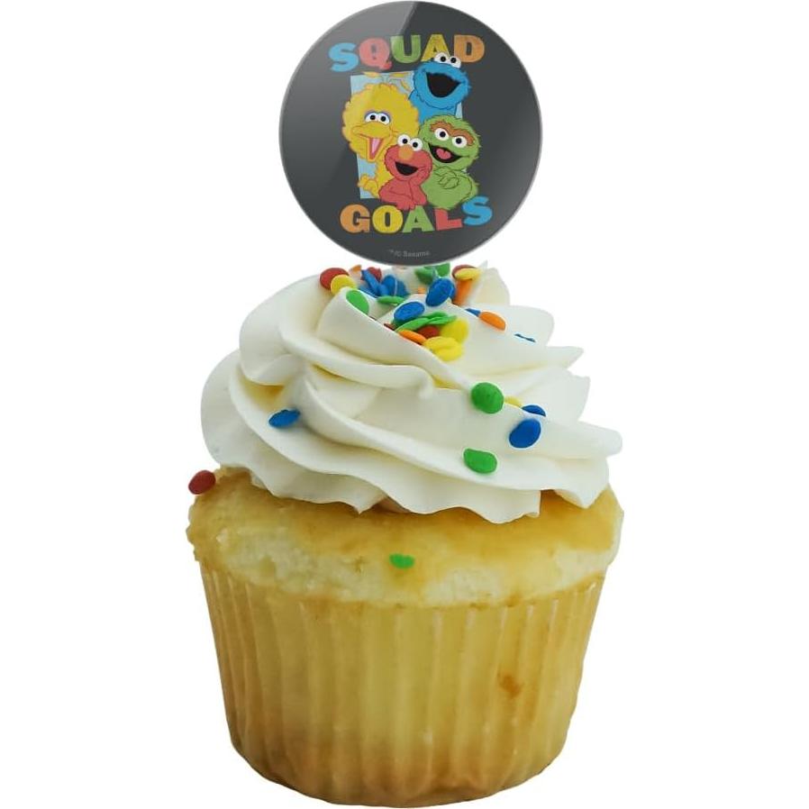Set de 6 Palillos para Cupcakes Elmo Sesame Street - Acrílico