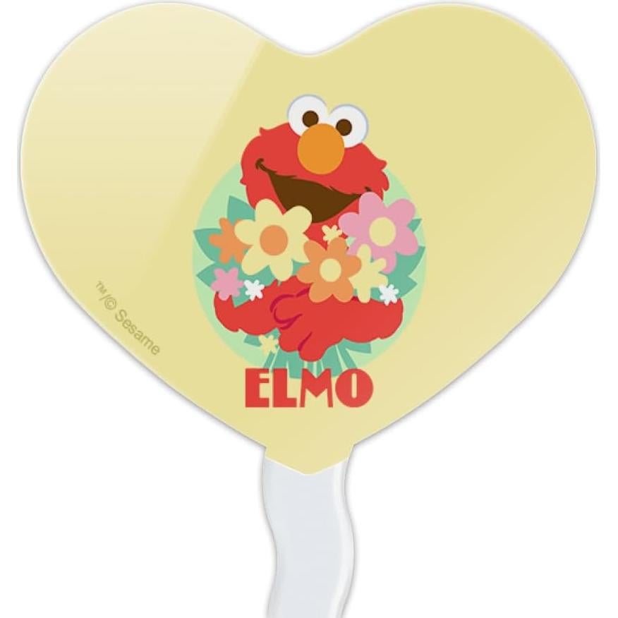 Set de 6 Palillos de Cupcake Corazón Plaza Sésamo