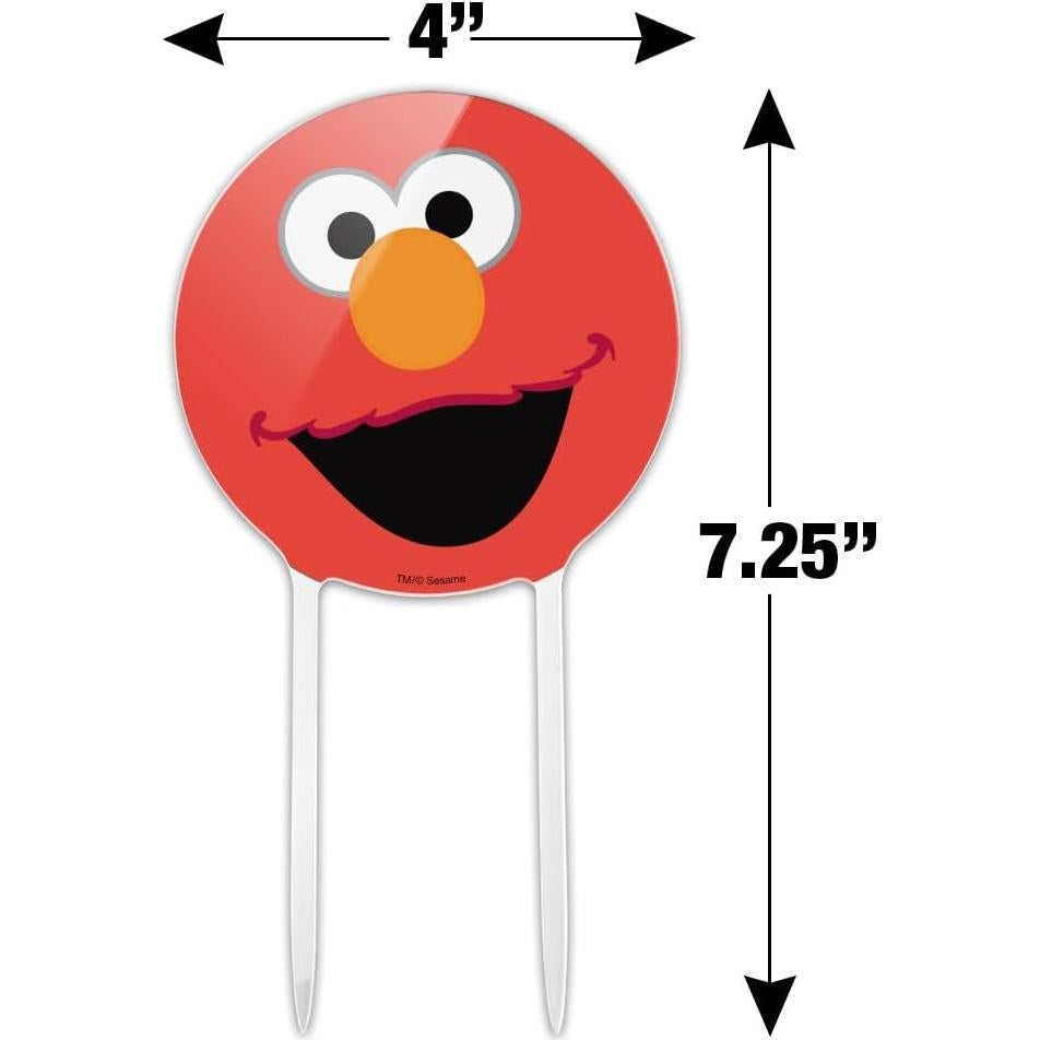 Decoración de Pastel Acrílico Elmo Plaza Sésamo 18.42 cm