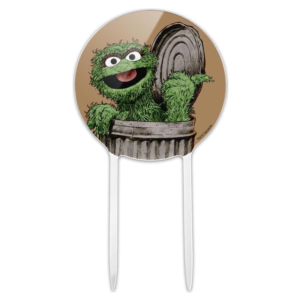 Adorno de Pastel Vintage Oscar el Gruñón 18.4 cm Acrílico