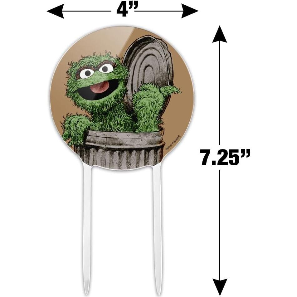 Adorno de Pastel Vintage Oscar el Gruñón 18.4 cm Acrílico