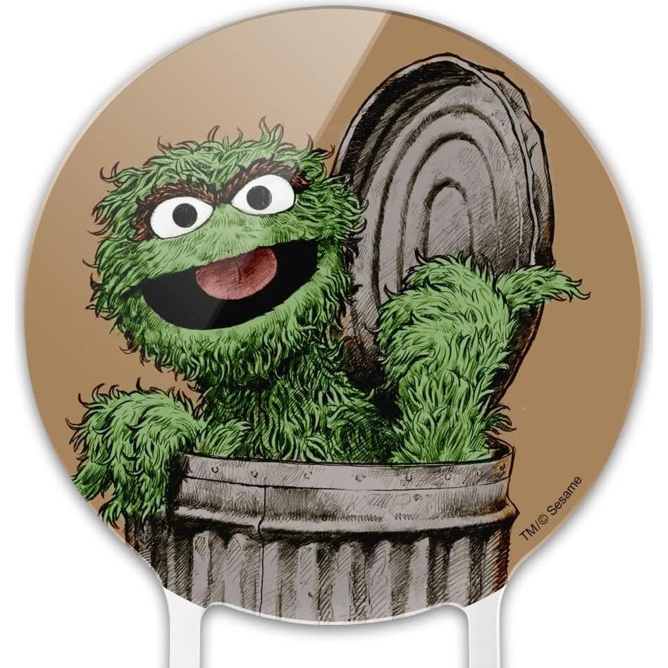 Adorno de Pastel Vintage Oscar el Gruñón 18.4 cm Acrílico