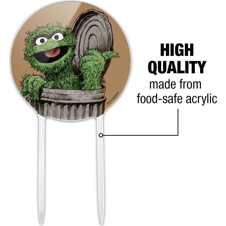 Adorno de Pastel Vintage Oscar el Gruñón 18.4 cm Acrílico