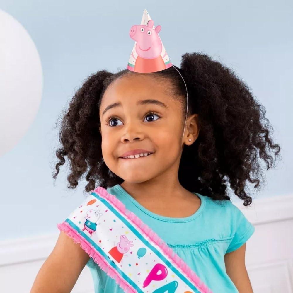 Sombreros Mini de Fiesta Peppa Pig - Paquete de 8 - 9.3 cm