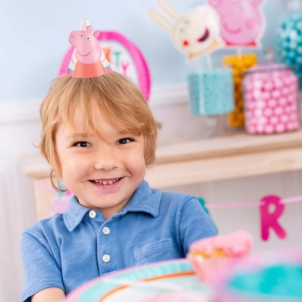 Sombreros Mini de Fiesta Peppa Pig - Paquete de 8 - 9.3 cm