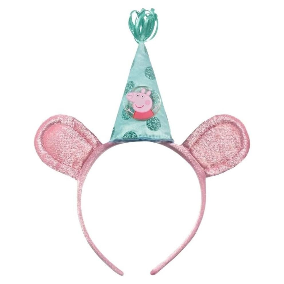 Diadema Deluxe Peppa Pig Amscan 21.6x16.5 cm Rosa Teal