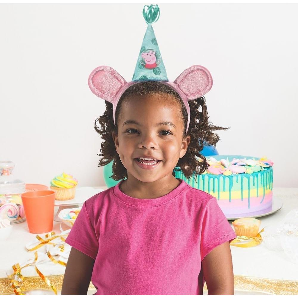 Diadema Deluxe Peppa Pig Amscan 21.6x16.5 cm Rosa Teal