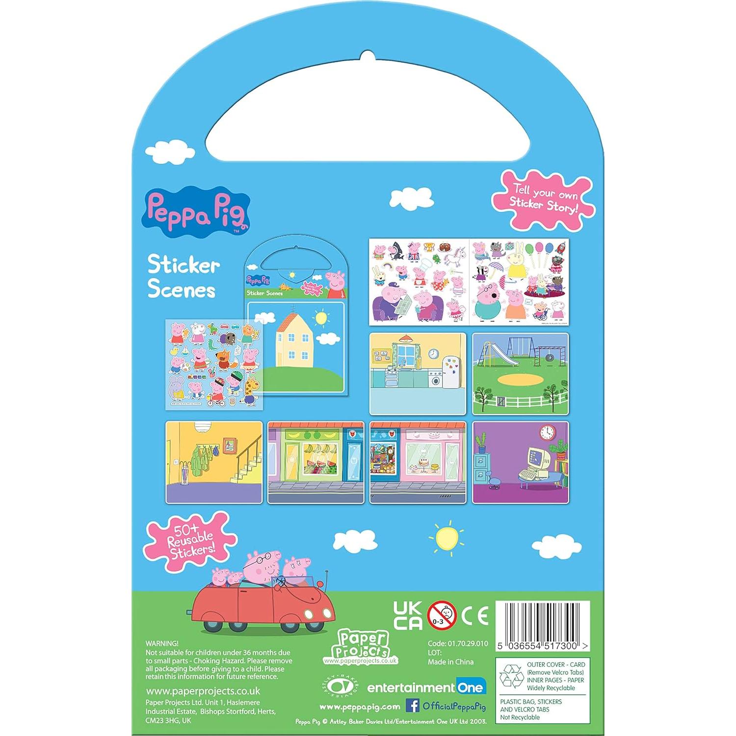 Conjunto de Actividades Peppa Pig - Stickers Reutilizables 23.5x15.5cm